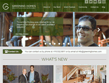 Tablet Screenshot of greeninghomes.com